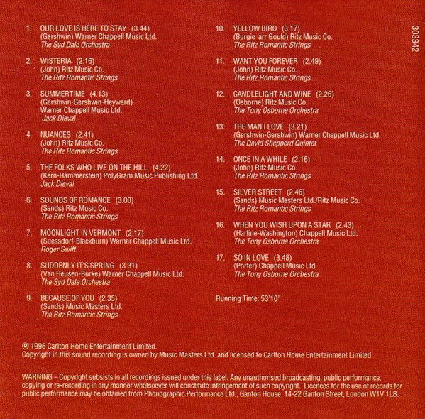 Various : Candlelight & Wine - 17 Sensuous, Silky Serenades (CD, Comp)