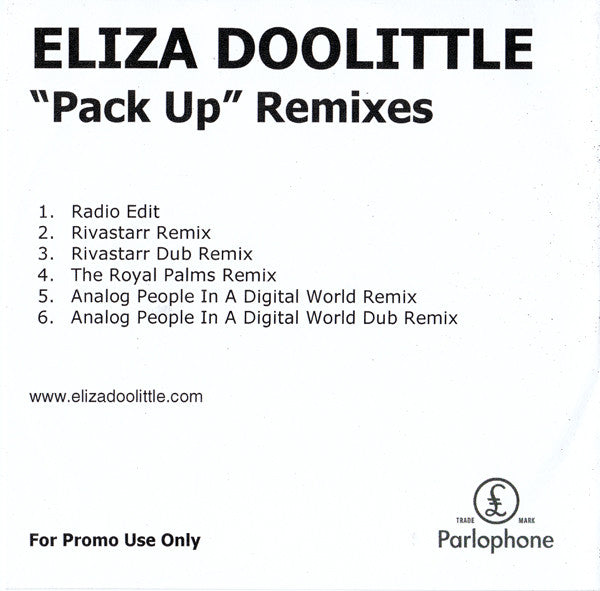 Eliza Doolittle : Pack Up (Remixes) (CDr, Single, Promo)