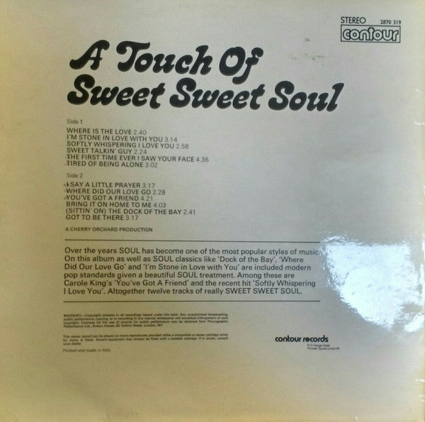 Unknown Artist : A Touch Of Sweet Sweet Soul (LP)