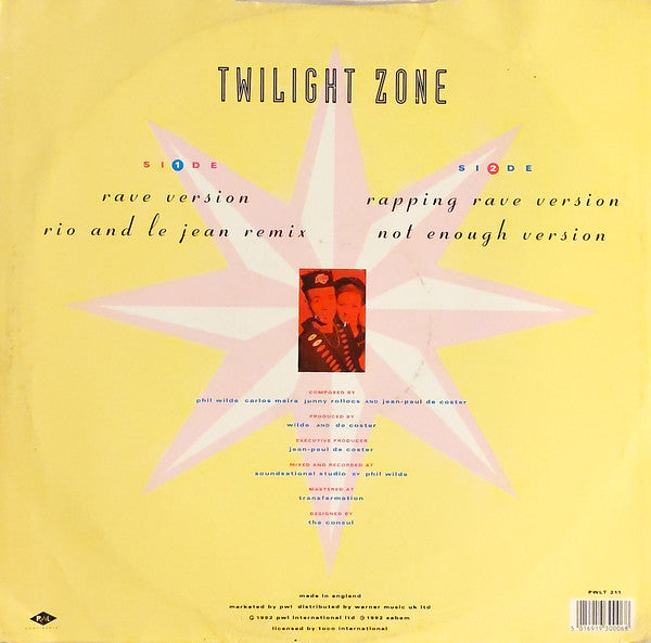 2 Unlimited : Twilight Zone (12")