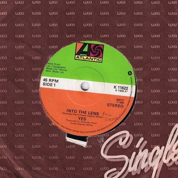 Yes : Into The Lens (7", Single)