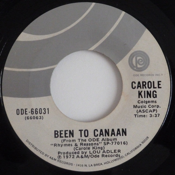 Carole King : Been To Canaan / Bitter With The Sweet (7", Single, Mono, Styrene, Ter)