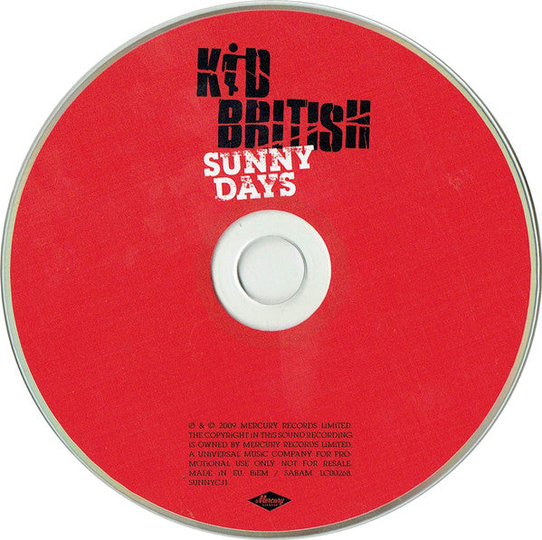 Kid British : Sunny Days (CD, Single, Promo)