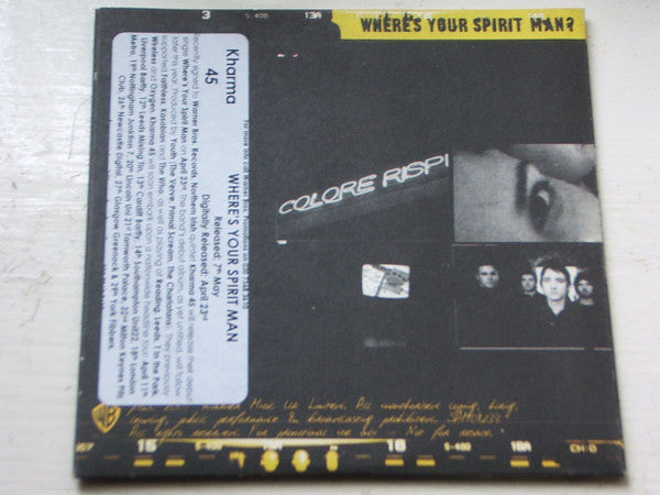 Kharma 45 : Where's Your Spirit Man? (CD, Single, Promo)