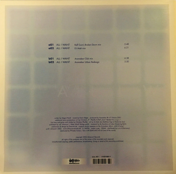 Aromabar : All I Want (Part One) (12")