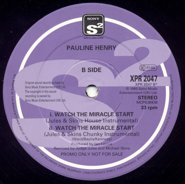 Pauline Henry : Watch The Miracle Start (12", Single, Promo)