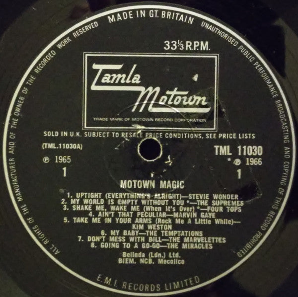 Various : Motown Magic (LP, Comp, Mono)