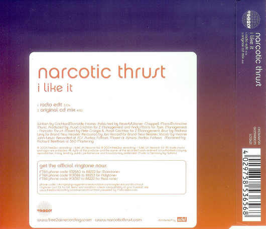 Narcotic Thrust : I Like It (CD, Single)
