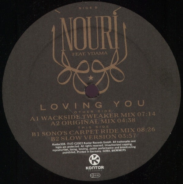 Rachid Nouri Feat. Ydama : Loving You (12")