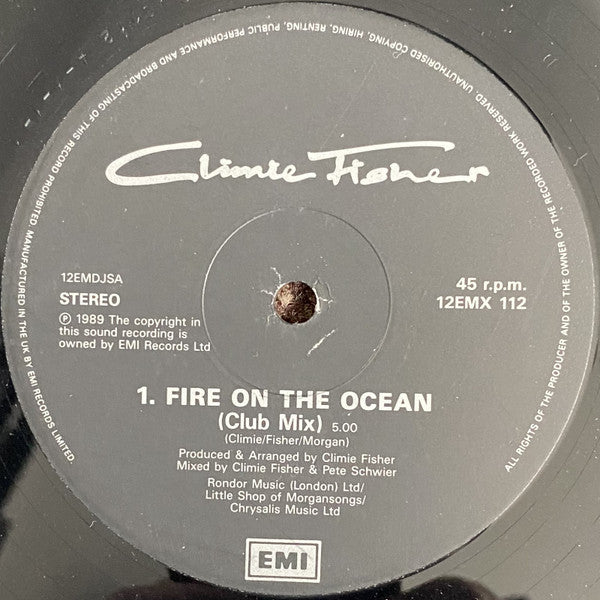 Climie Fisher : Fire On The Ocean (Club Mix) (12", Ltd)