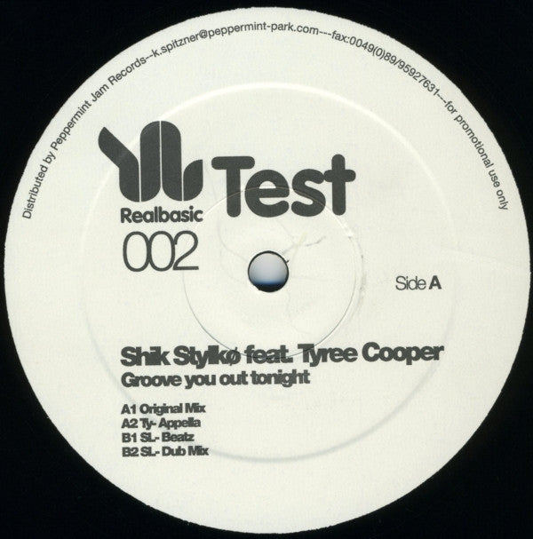 Shik Stylkø : Groove You Out Tonight (12", TP)