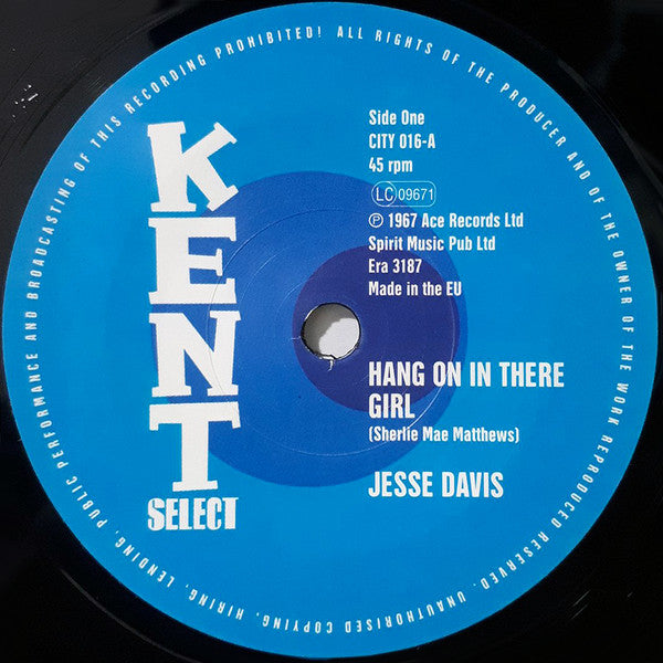 Jesse Davis : Hang On In There Girl (7")