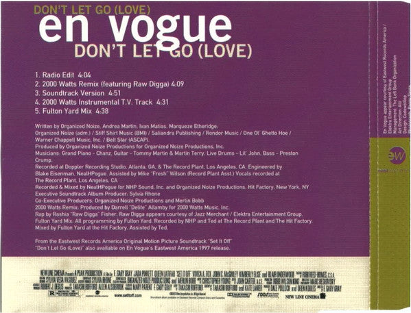 En Vogue : Don't Let Go (Love) (CD, Single, Dis)