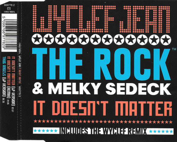 Wyclef Jean Feat. The Rock (2) & Melky Sedeck : It Doesn't Matter (CD, Single)