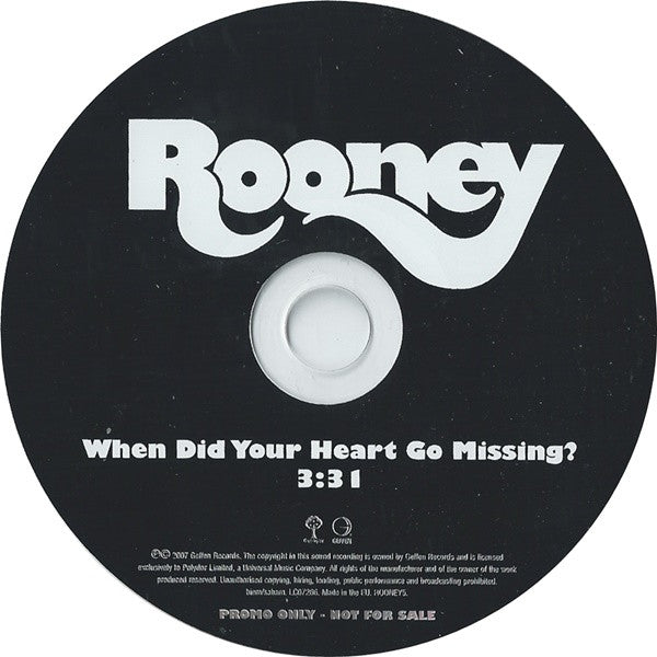 Rooney : When Did Your Heart Go Missing? (CD, Single, Promo)