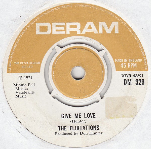 The Flirtations : Give Me Love (7", Single)
