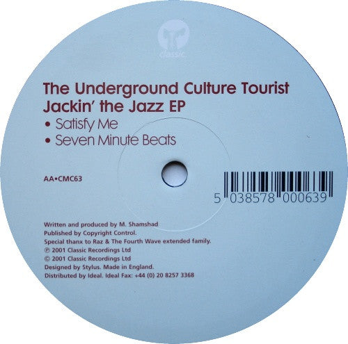 The Underground Culture Tourist : Jackin' The Jazz EP (12", EP)