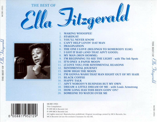 Ella Fitzgerald : The Best Of Ella Fitzgerald (CD, Comp)