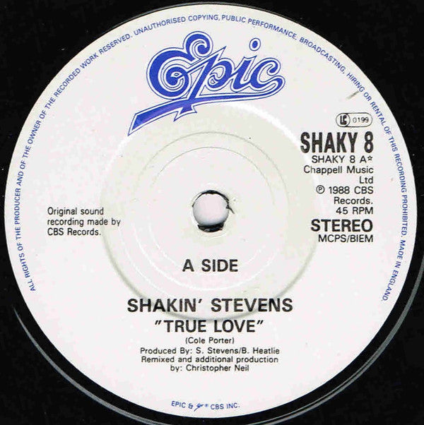 Shakin' Stevens : True Love (7", Single)