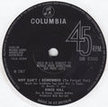 Vince Hill : Why Can't I Remember (To Forget You) (7", Single, Sol)