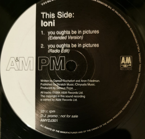 Ioni : You Oughta Be In Pictures (12", Promo)