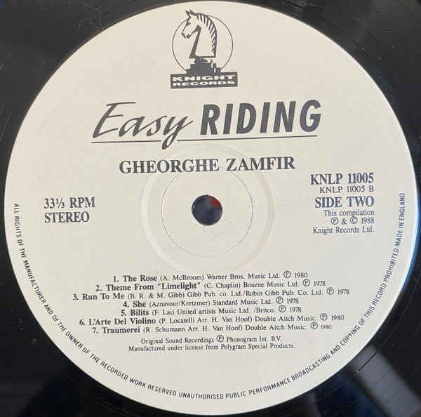 Gheorghe Zamfir : Easy Riding (LP, Comp)