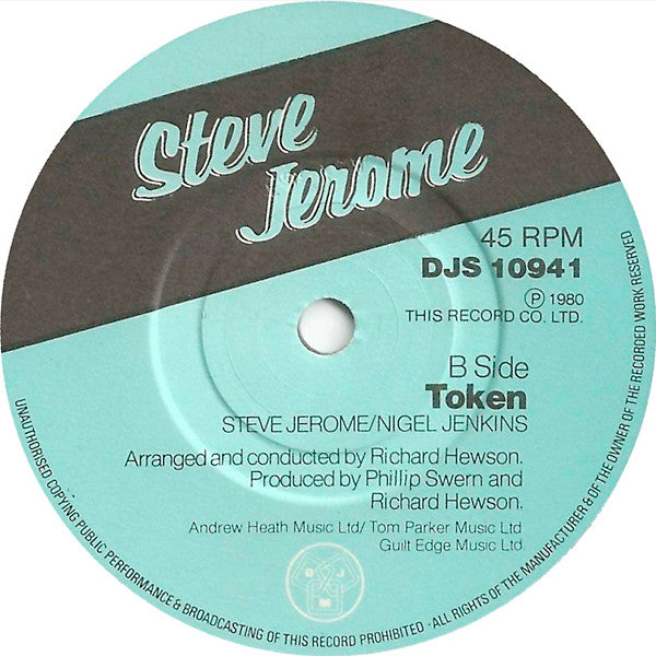 Steve Jerome (2) : A Song That Never Dies (7")