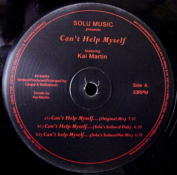 Solu Music : Can't Help Myself (12")