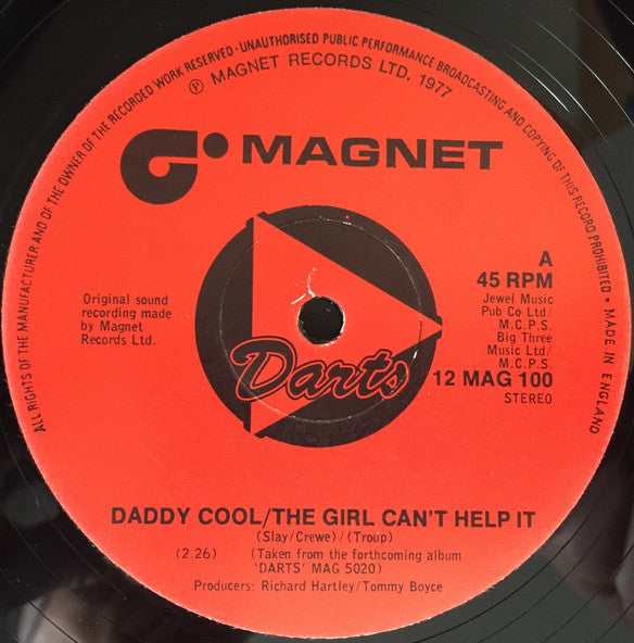 Darts : Daddy Cool / The Girl Can't Help It (12")