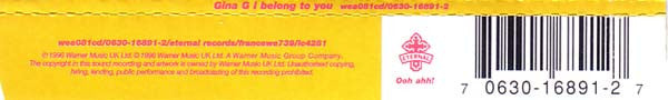 Gina G : I Belong To You (CD, Single)
