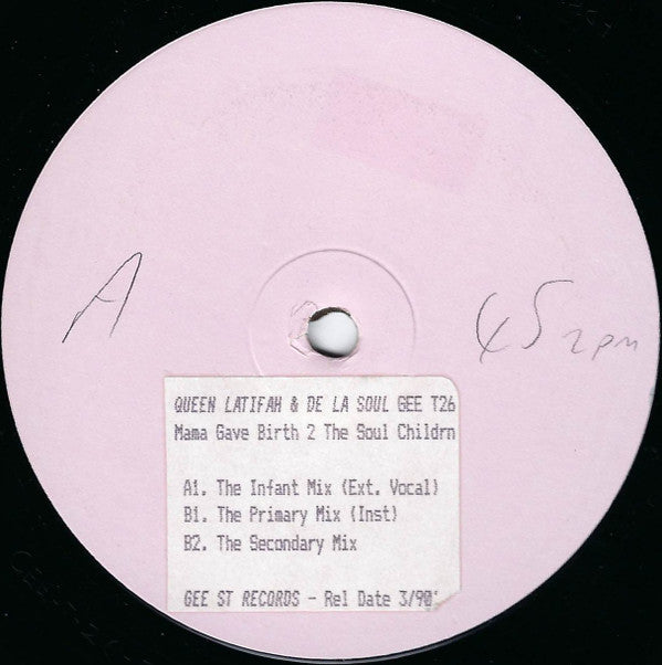 Queen Latifah & De La Soul : Mama Gave Birth 2 The Soul Children (12", W/Lbl)