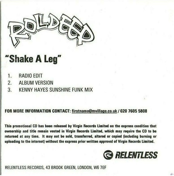 Roll Deep : Shake A Leg (CDr, Single, Promo)
