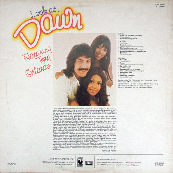 Dawn (5) Featuring Tony Orlando : Look At ..... Dawn (LP, Album, RE)