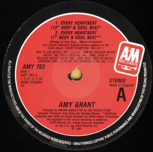 Amy Grant : Every Heartbeat (12", Single)