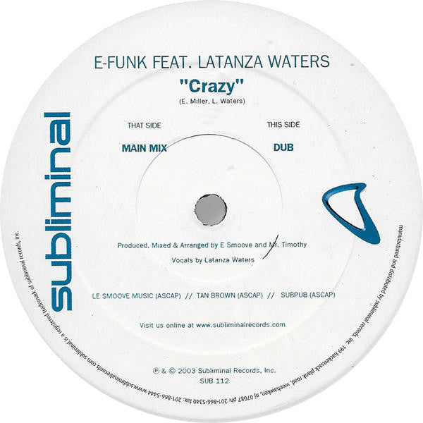 E-Funk : Crazy (12")