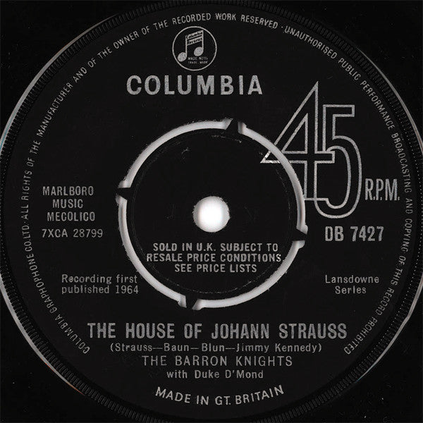 The Barron Knights : The House Of Johann Strauss (7", Single)