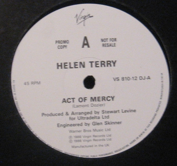 Helen Terry : Act Of Mercy (12", Promo)