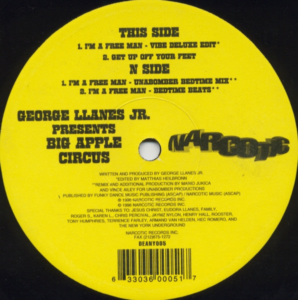 George Llanes, Jr. : Big Apple Circus (12")