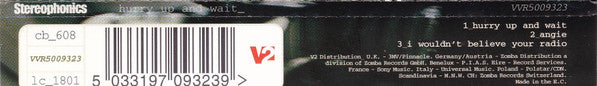 Stereophonics : Hurry Up And Wait (CD, Single, CD1)