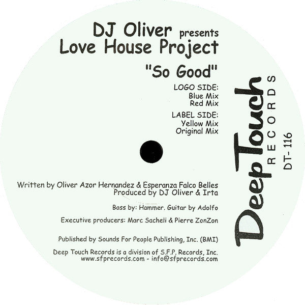 DJ Oliver : Love House Project (12")