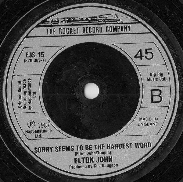Elton John : Candle In The Wind (7", Single)
