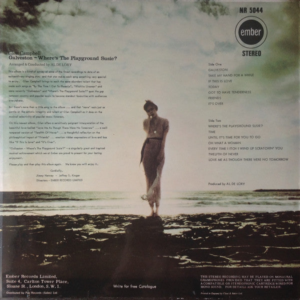 Glen Campbell : Galveston - Where's The Playground Susie? (LP, Album, RP)