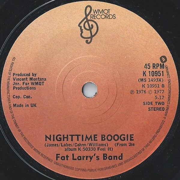 Fat Larry's Band : Center City (7", Single)