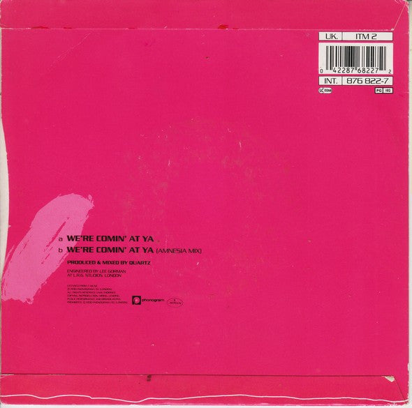Quartz (2) Feat. Stepz : We're Coming At Ya (7", Single)