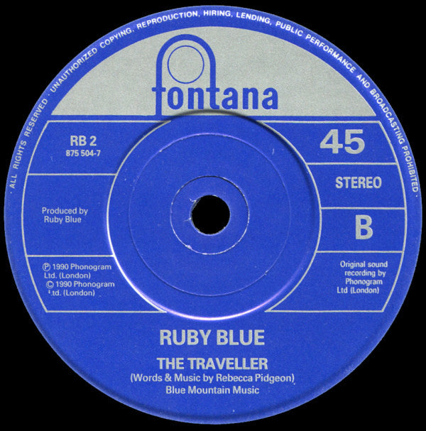 Ruby Blue : Primitive Man (7", Single)