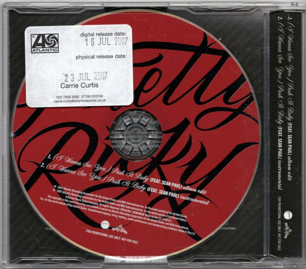 Pretty Ricky (2) Feat. Sean Paul : (I Wanna See You) Push It Baby (CD, Single, Promo)