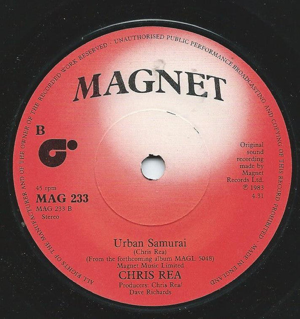 Chris Rea : Let It Loose (7", Single)
