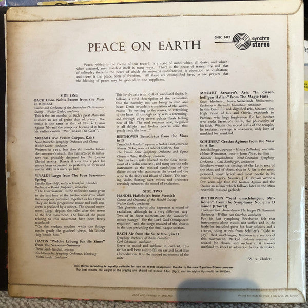 Various : Peace On Earth (LP)