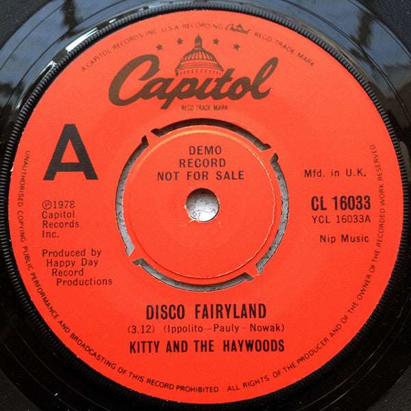 Kitty And The Haywoods : Disco Fairyland / Rock Me Baby (7", Promo)