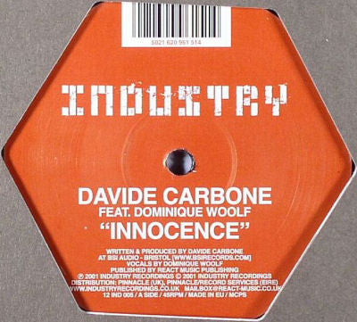 Davide Carbone Feat. Dominique Woolf : Innocence (12")